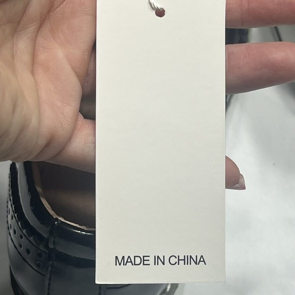 DADAWEN Women's Black Plateform Lace-Up Wingtip Square Toe Oxfords Size: US 8.5 - Picture 13 of 13